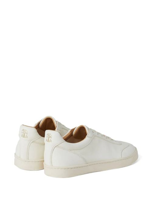 Cream white leather man sneaker Brunello Cucinelli | MZUOLYN309C6293